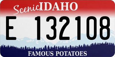 ID license plate E132108