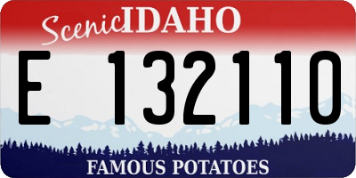 ID license plate E132110