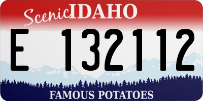 ID license plate E132112