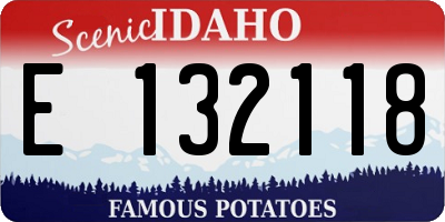 ID license plate E132118