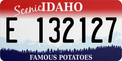 ID license plate E132127