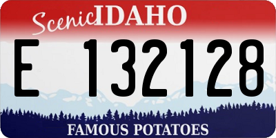 ID license plate E132128