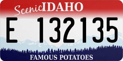 ID license plate E132135
