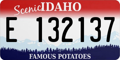 ID license plate E132137