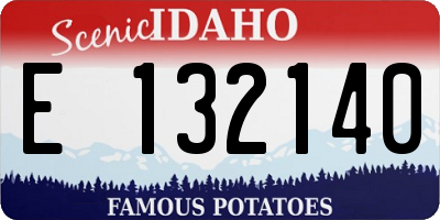ID license plate E132140