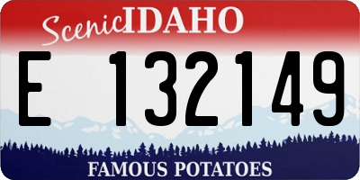 ID license plate E132149