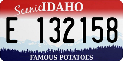 ID license plate E132158