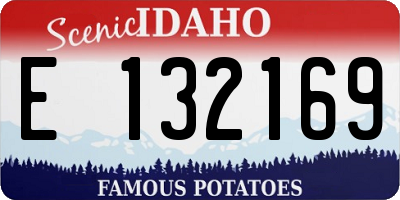 ID license plate E132169