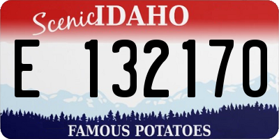 ID license plate E132170