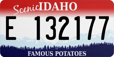 ID license plate E132177
