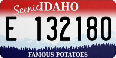 ID license plate E132180