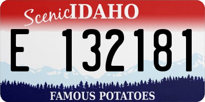 ID license plate E132181