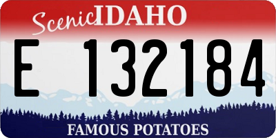 ID license plate E132184