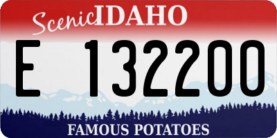 ID license plate E132200