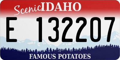 ID license plate E132207