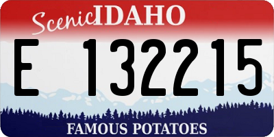 ID license plate E132215