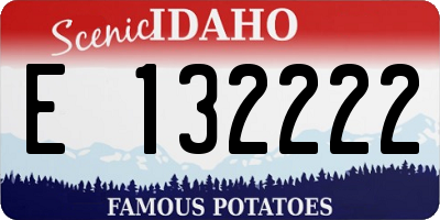 ID license plate E132222