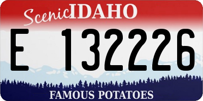 ID license plate E132226