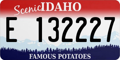 ID license plate E132227