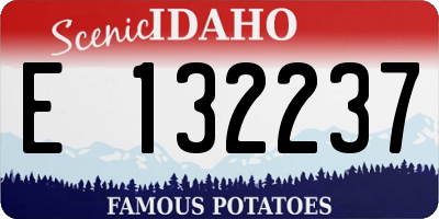 ID license plate E132237