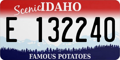 ID license plate E132240
