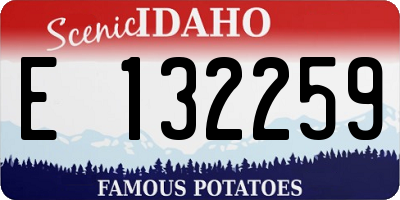 ID license plate E132259
