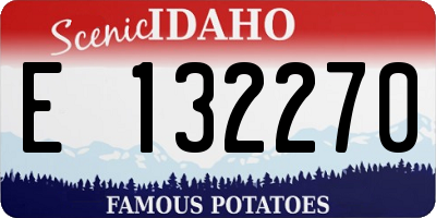 ID license plate E132270