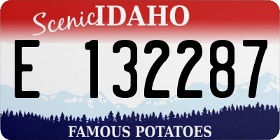 ID license plate E132287