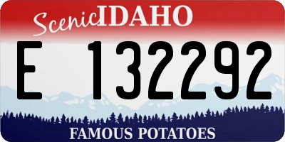 ID license plate E132292