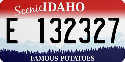 ID license plate E132327