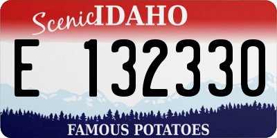 ID license plate E132330