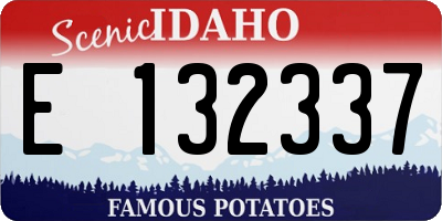 ID license plate E132337