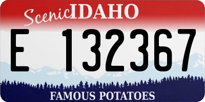 ID license plate E132367