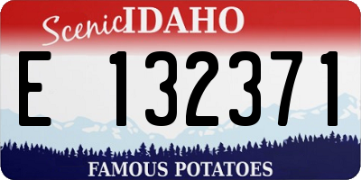 ID license plate E132371