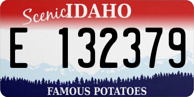 ID license plate E132379