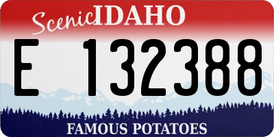ID license plate E132388