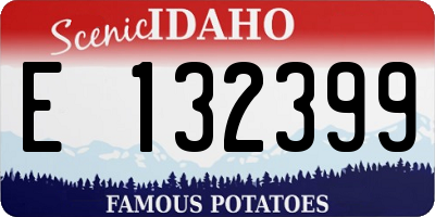 ID license plate E132399