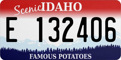 ID license plate E132406