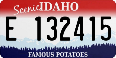 ID license plate E132415