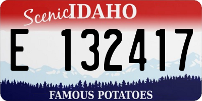 ID license plate E132417