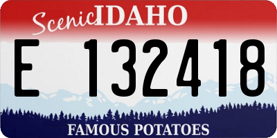 ID license plate E132418