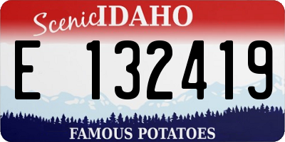 ID license plate E132419