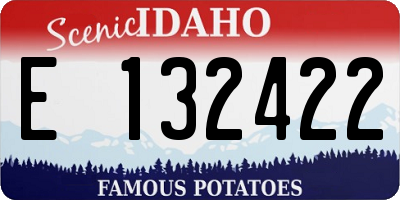 ID license plate E132422