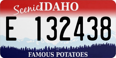 ID license plate E132438