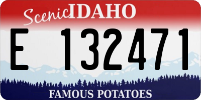 ID license plate E132471