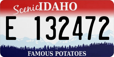 ID license plate E132472