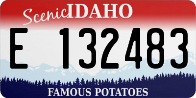 ID license plate E132483
