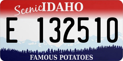 ID license plate E132510