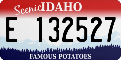 ID license plate E132527