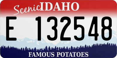 ID license plate E132548